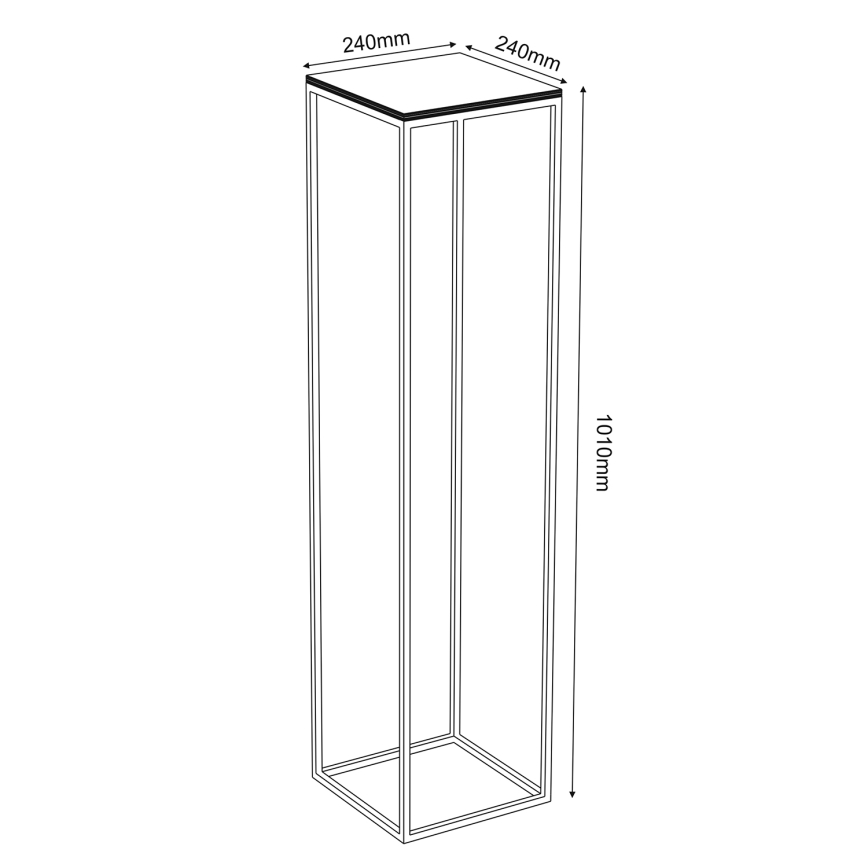 Virágállvány 100x24 cm fekete