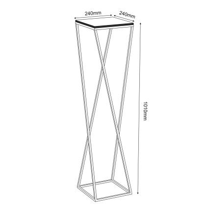 Virágállvány 100x24 cm fekete