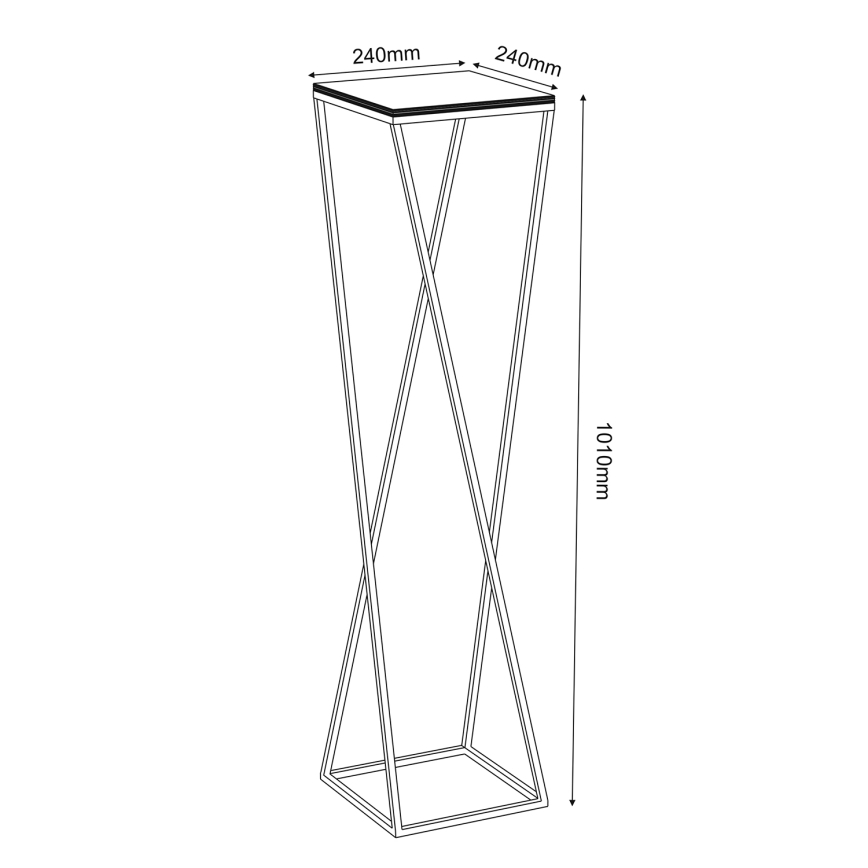 Virágállvány 100x24 cm fekete