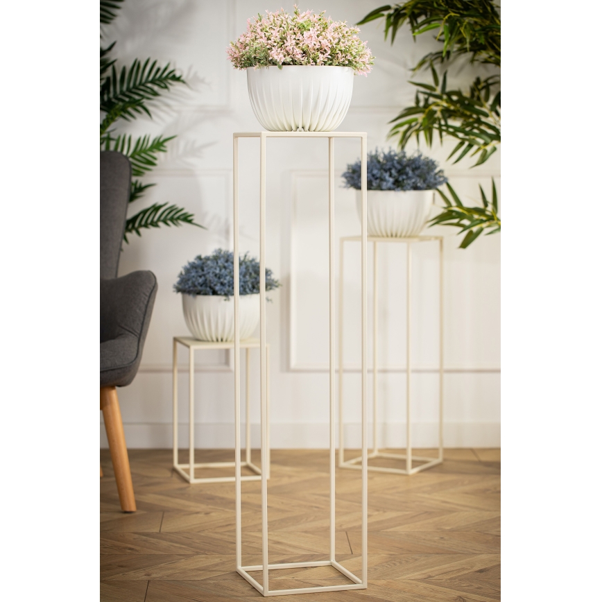 Virágállvány 100x24 cm krémes