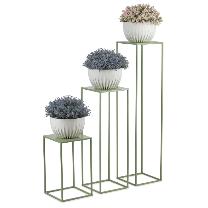 Virágállvány 100x24 cm sötétzöld