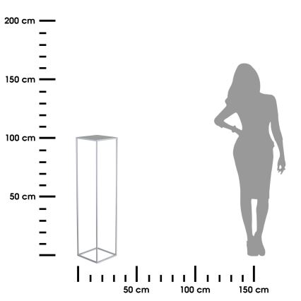 Virágállvány 100x24 cm szürke