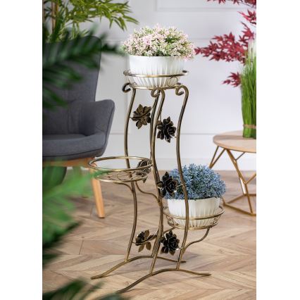 Virágállvány 100x70 cm arany