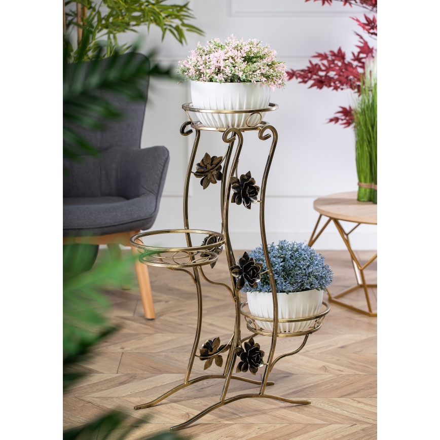 Virágállvány 100x70 cm arany