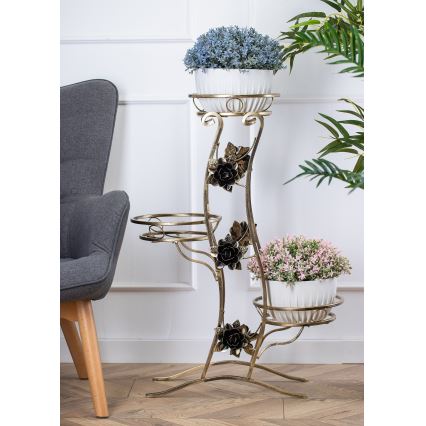 Virágállvány 100x70 cm arany