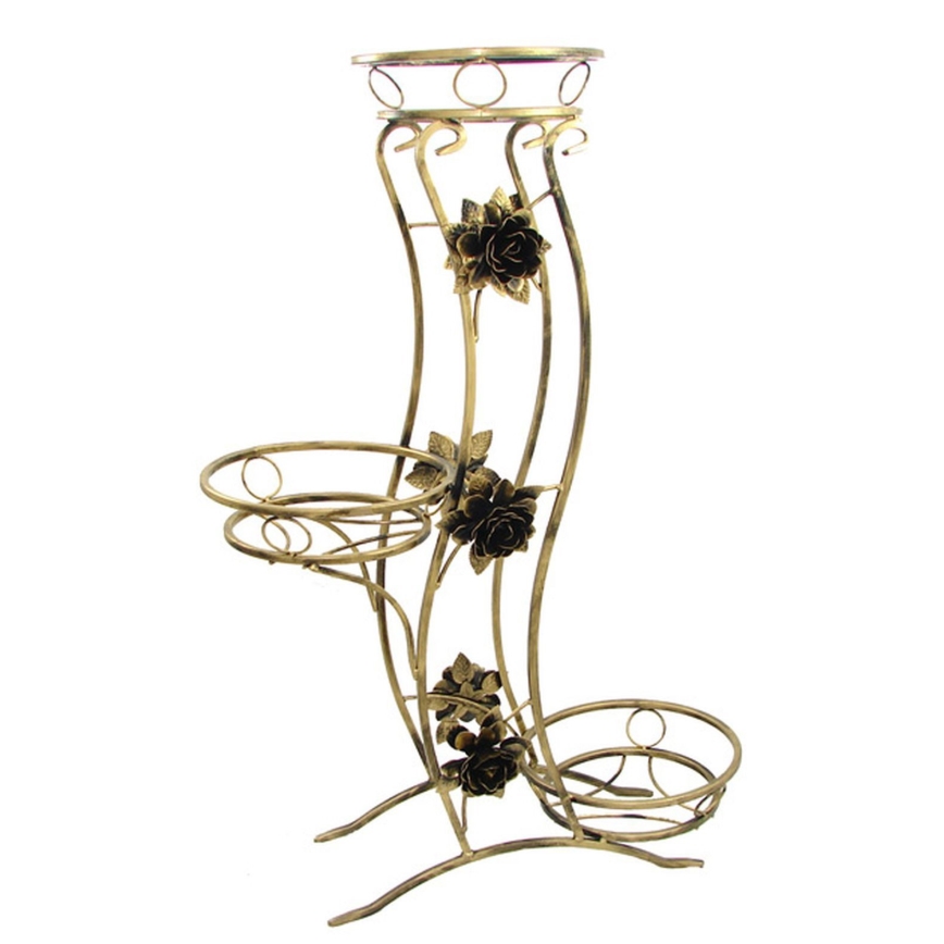 Virágállvány 100x70 cm arany