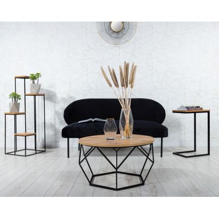 Virágállvány 110x40 cm fekete/barna