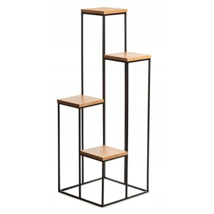 Virágállvány 110x40 cm fekete/barna