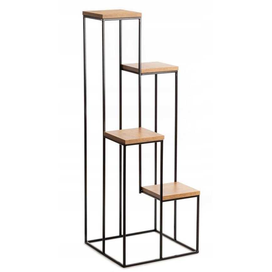 Virágállvány 110x40 cm fekete/barna