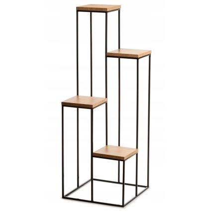 Virágállvány 110x40 cm fekete/barna