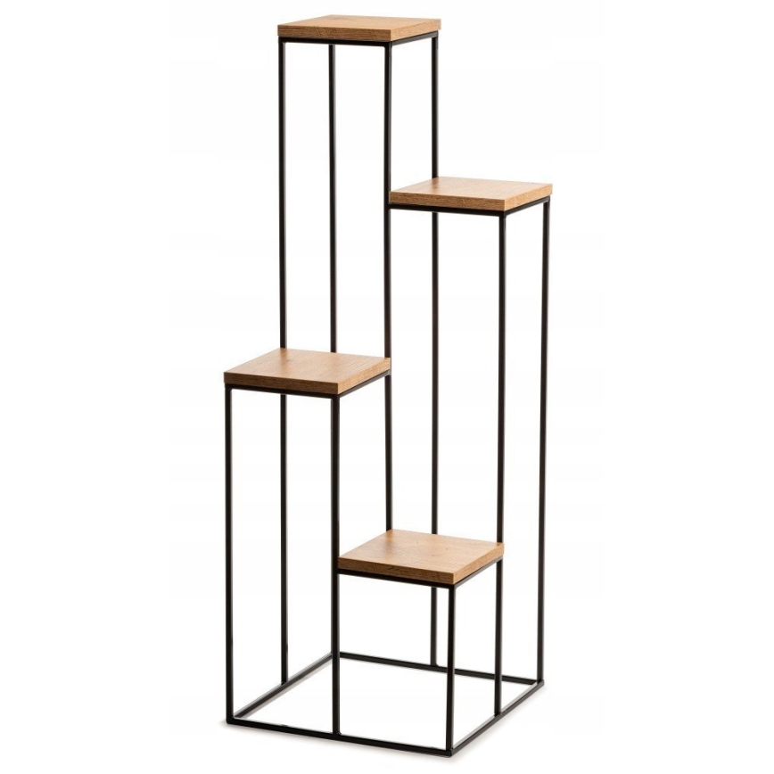 Virágállvány 110x40 cm fekete/barna