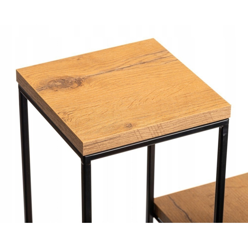 Virágállvány 110x40 cm fekete/barna