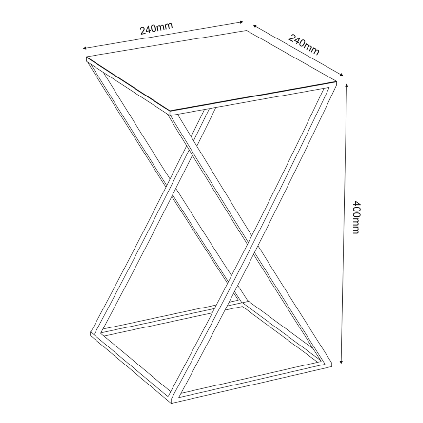 Virágállvány 40x24 cm arany