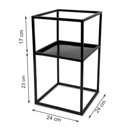 Virágállvány 40x24 fekete