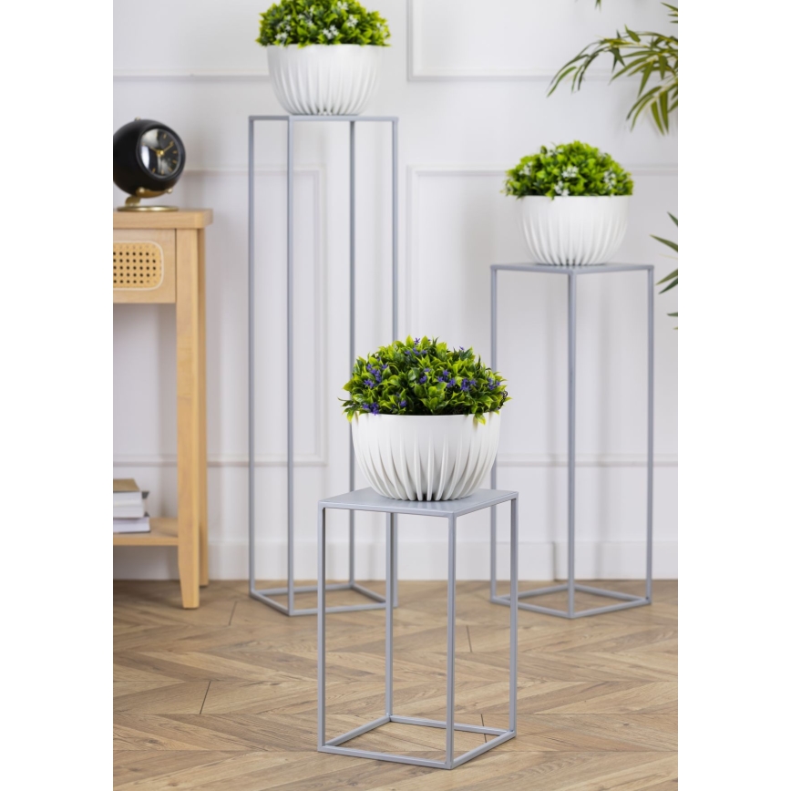 Virágállvány 40x24 cm szürke