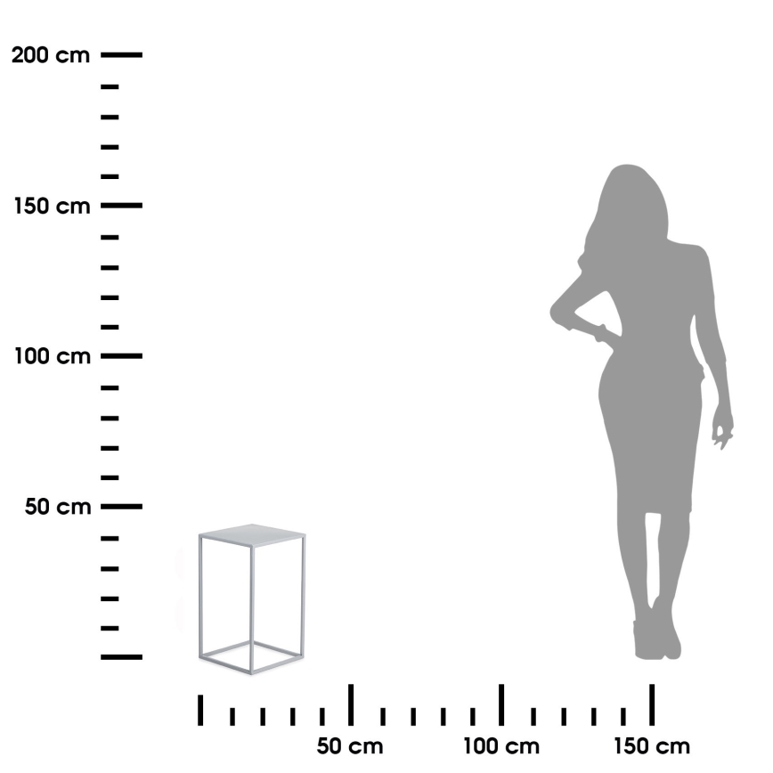 Virágállvány 40x24 cm szürke