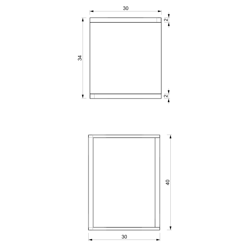 Virágállvány 40x30x34 cm fehér