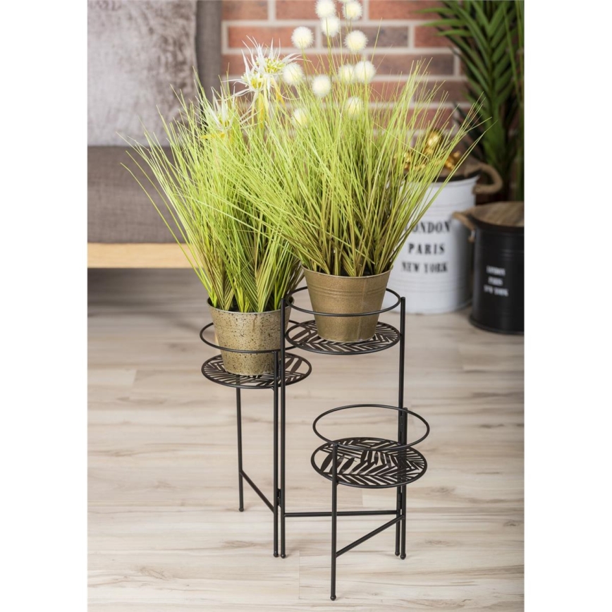 Virágállvány 49,5x64 cm fekete