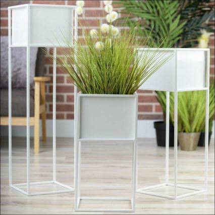 Virágállvány 50x24 cm fehér