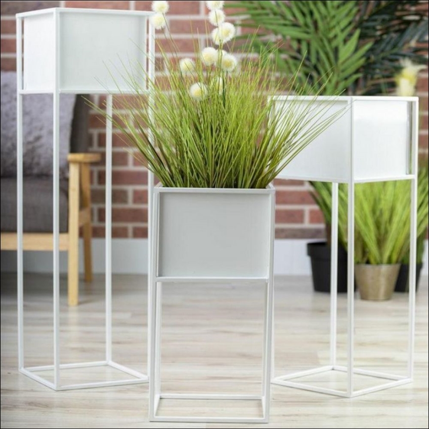 Virágállvány 50x24 cm fehér