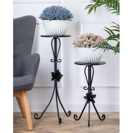 Virágállvány 55x33 cm fekete