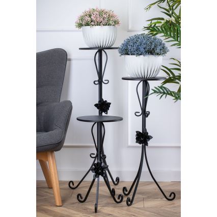 Virágállvány 55x33 cm fekete