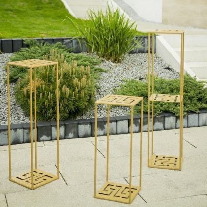 Virágállvány 60x24 cm arany színben