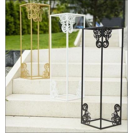 Virágállvány 60x24 cm fekete