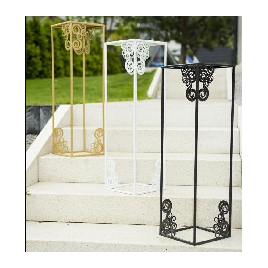 Virágállvány 60x24 cm fekete