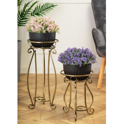 Virágállvány 62x28 cm arany