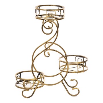 Virágállvány 64x60 cm arany színben