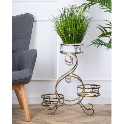 Virágállvány 64x60 cm arany színben