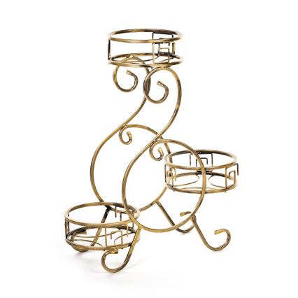 Virágállvány 64x60 cm arany színben