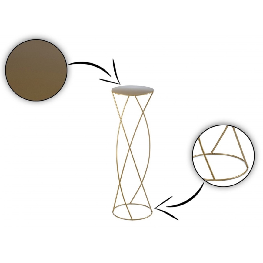 Virágállvány 70x22,5 cm arany színben