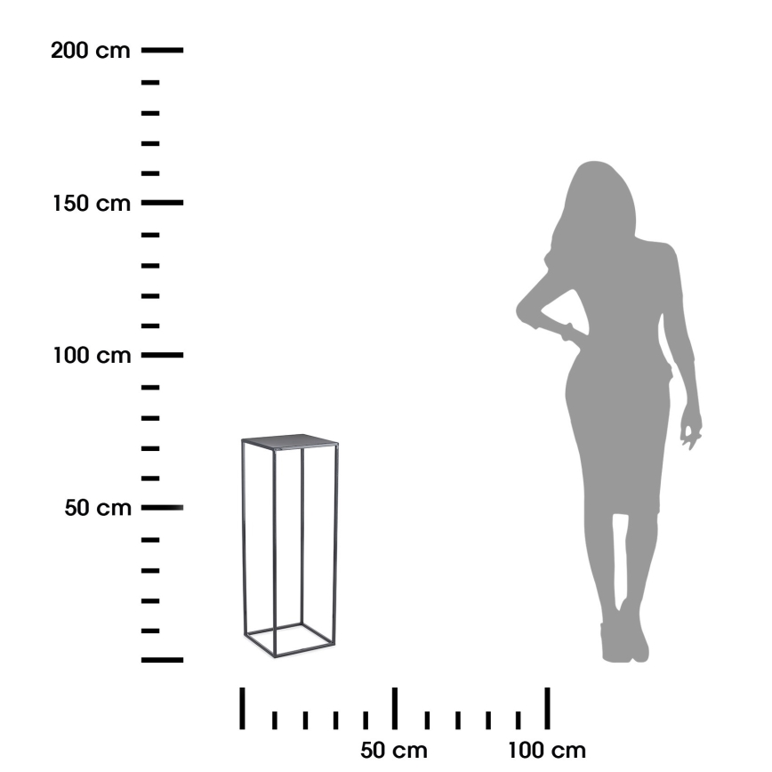 Virágállvány 70x24 cm antracit