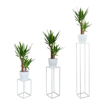 Virágállvány 70x24 cm fehér