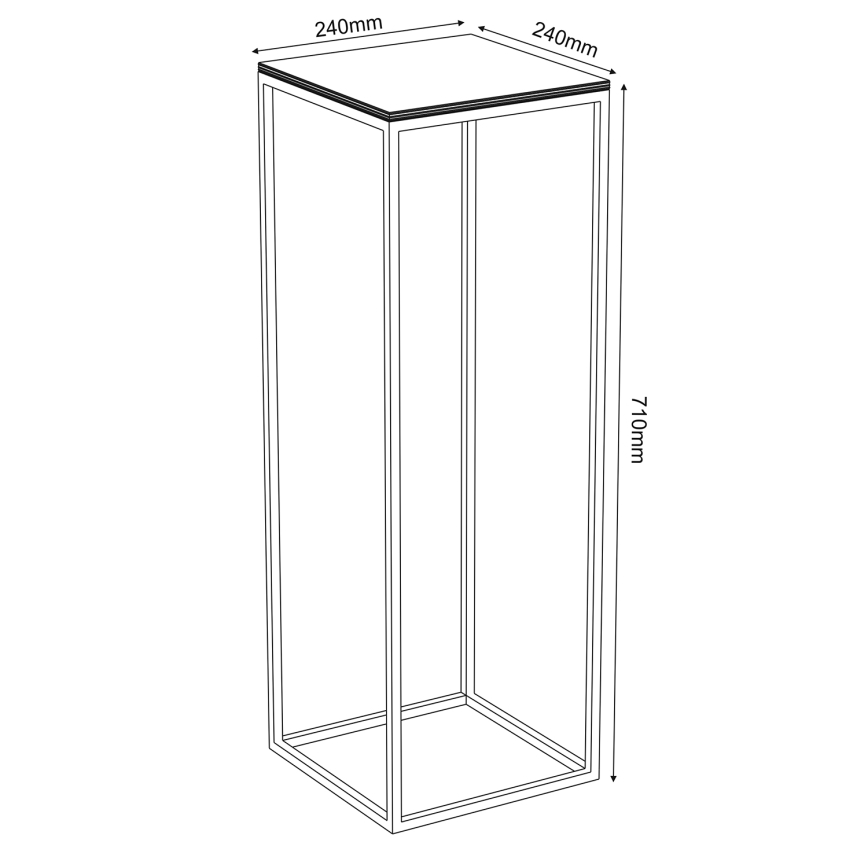 Virágállvány 70x24 cm fehér