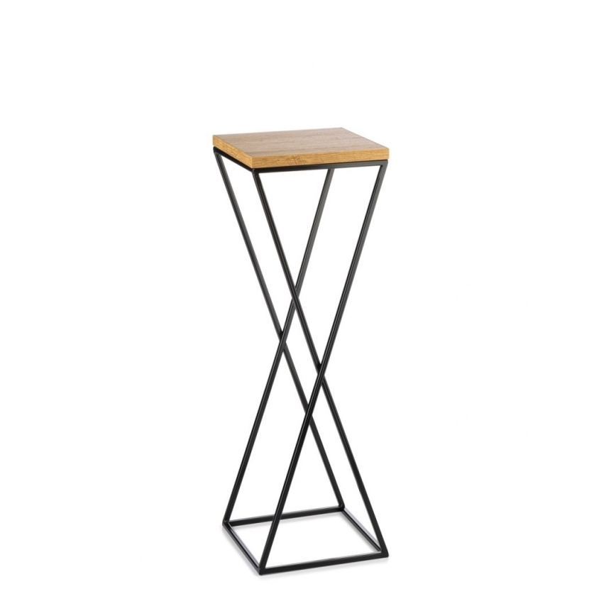 Virágállvány 70x24 cm fekete/barna