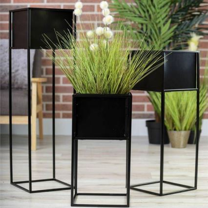 Virágállvány 70x24 cm fekete