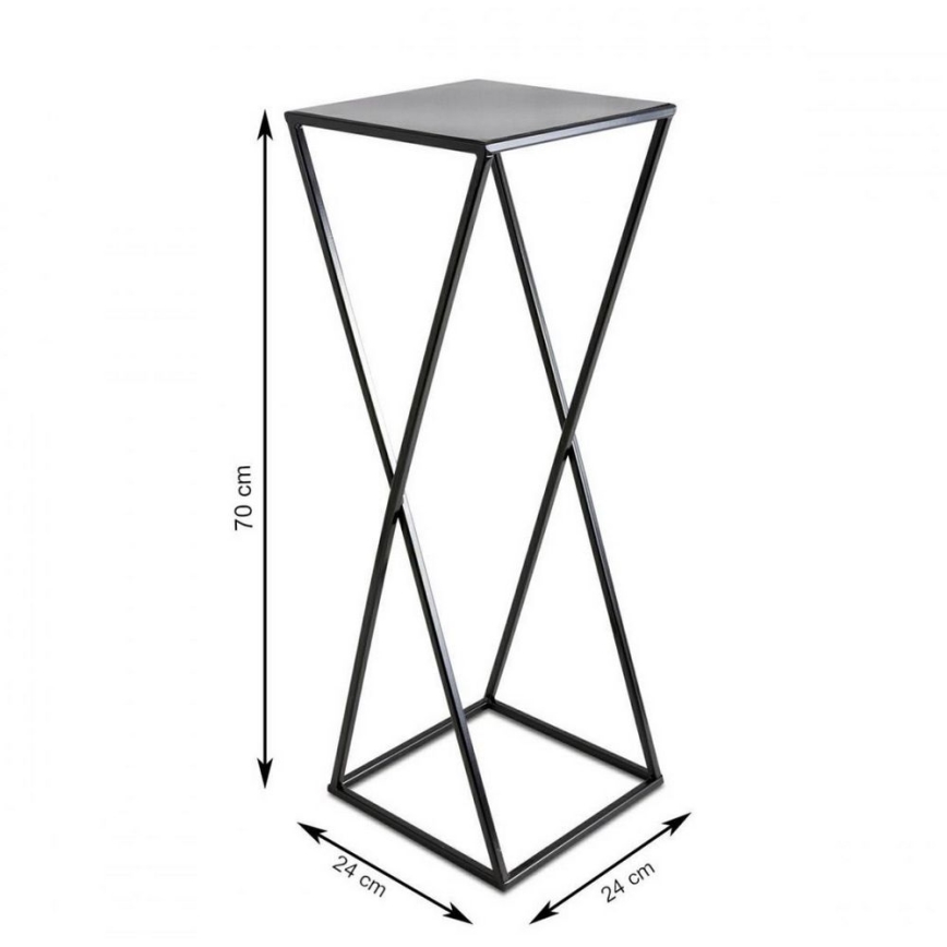 Virágállvány 70x24 fekete