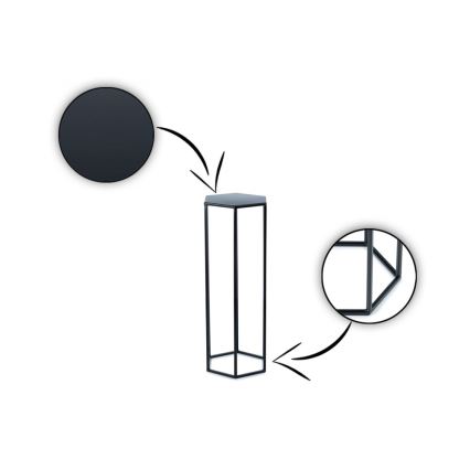 Virágállvány 70x24 cm fekete