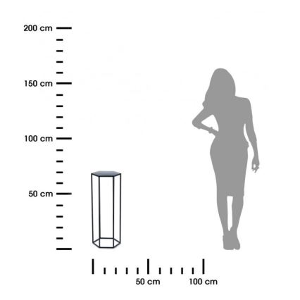 Virágállvány 70x24 cm fekete