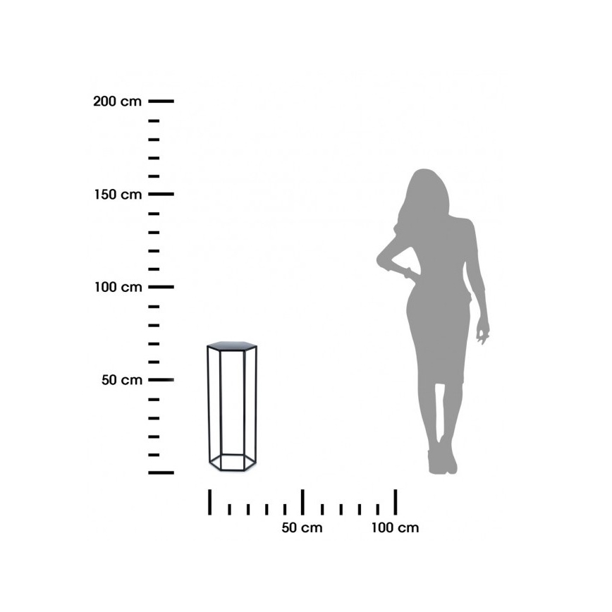 Virágállvány 70x24 cm fekete