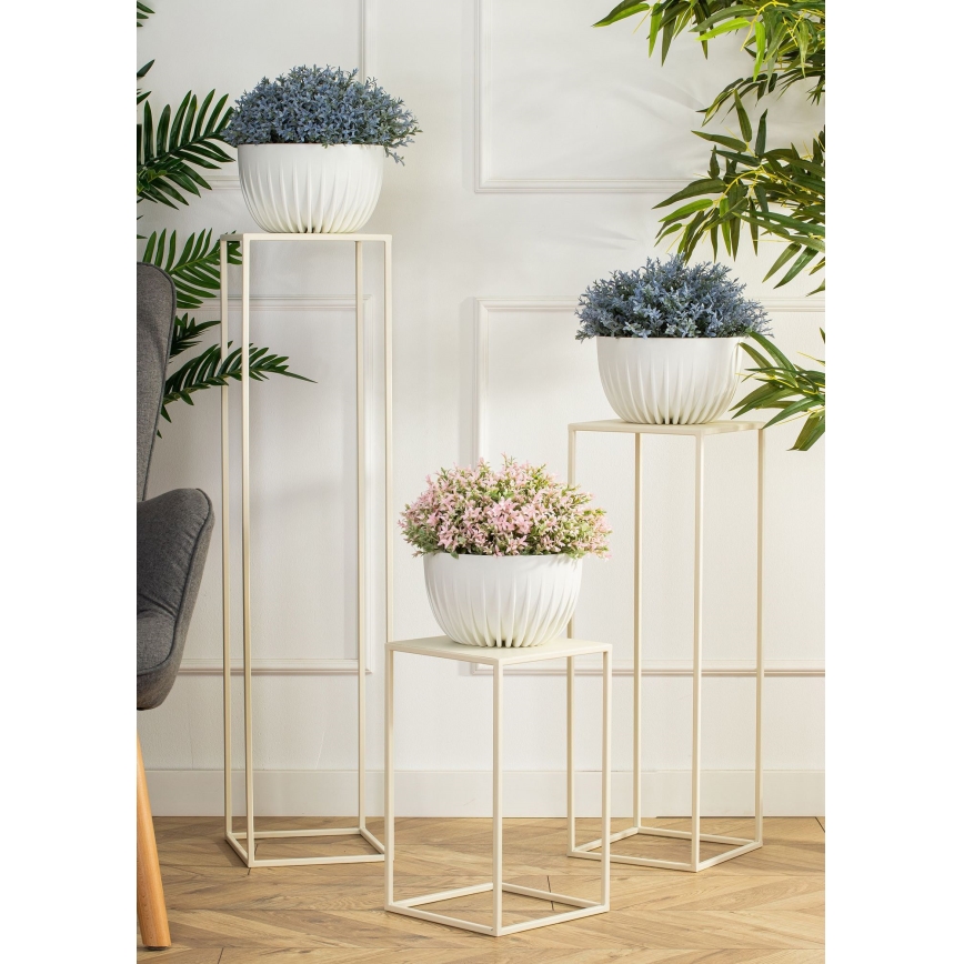 Virágállvány 70x24 cm krémes