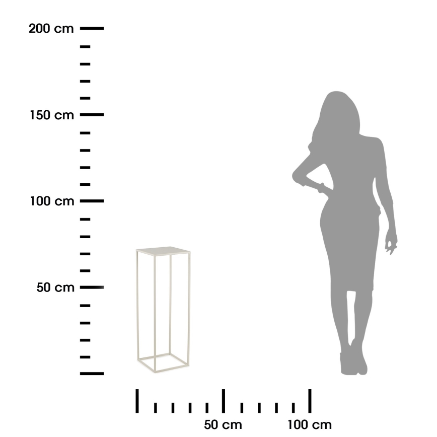 Virágállvány 70x24 cm krémes
