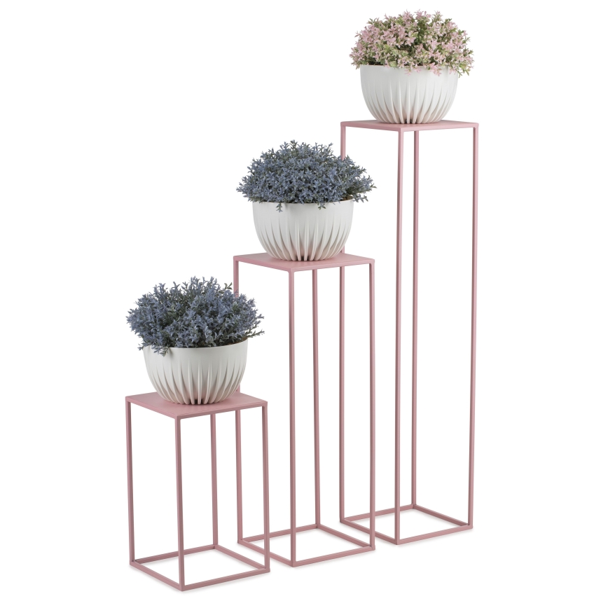 Virágállvány 70x24 cm rózsaszín