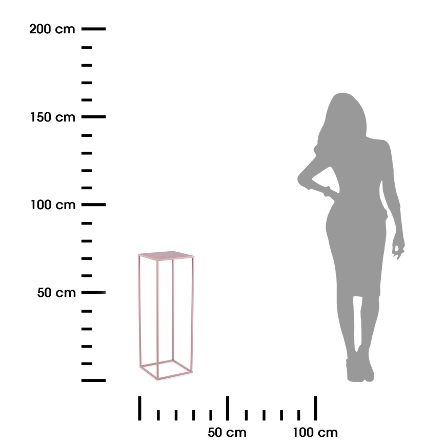 Virágállvány 70x24 cm rózsaszín