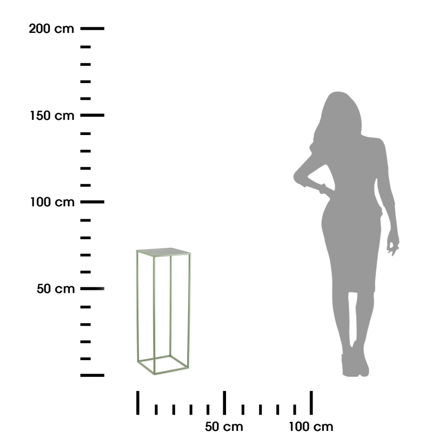 Virágállvány 70x24 cm sötétzöld