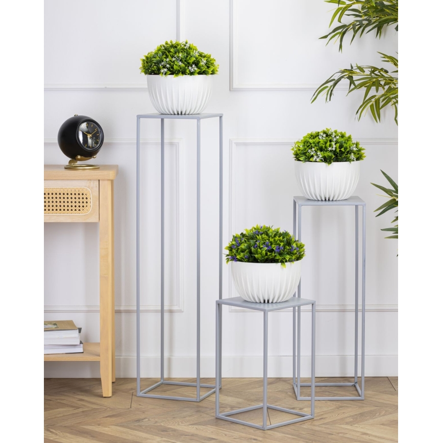 Virágállvány 70x24 cm szürke