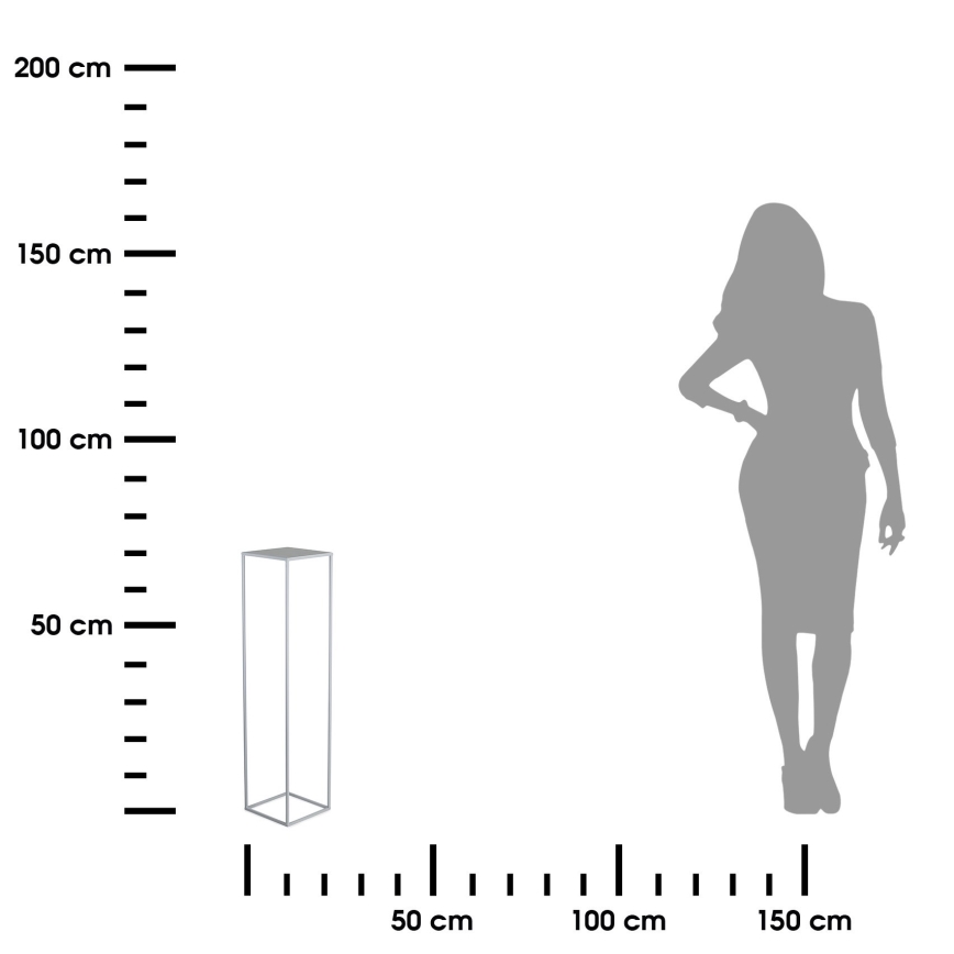 Virágállvány 70x24 cm szürke
